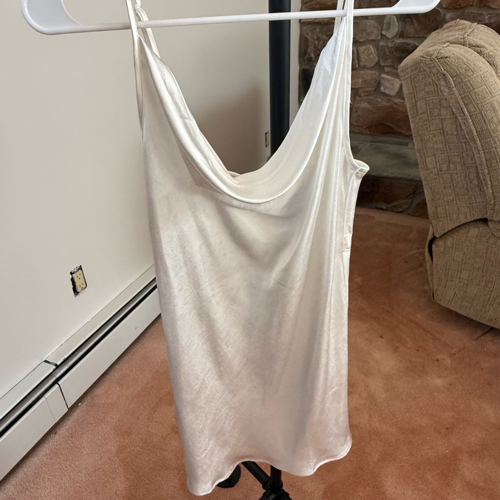 Motel Rocks Ivory Satin Slip Dress